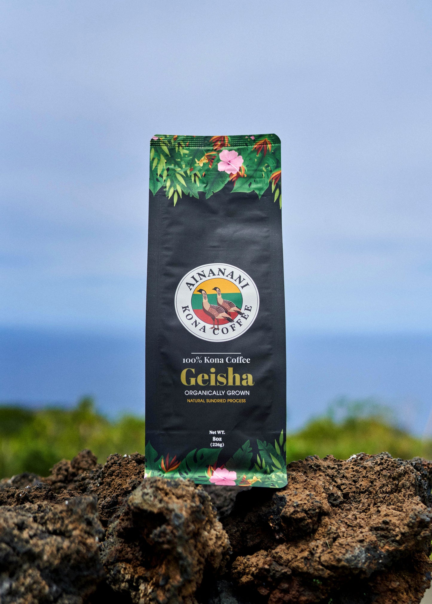 AINANANI 100% Kona Geisha - Arabica Whole Bean Coffee