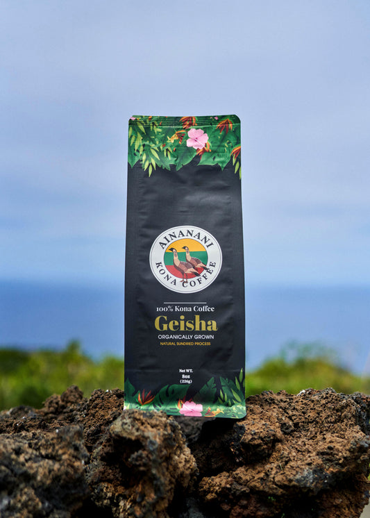 AINANANI 100% Kona Geisha - Arabica Whole Bean Coffee